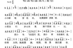 萌娃演唱歌曲我和我的祖国简谱图片视频,简谱图片视频见证爱国情怀